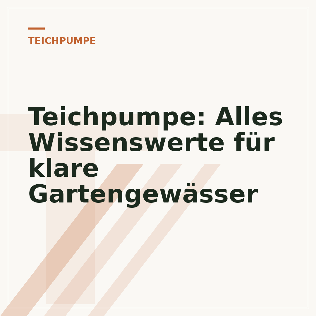 Teichpumpe: Alles Wissenswerte für klare Gartengewässer