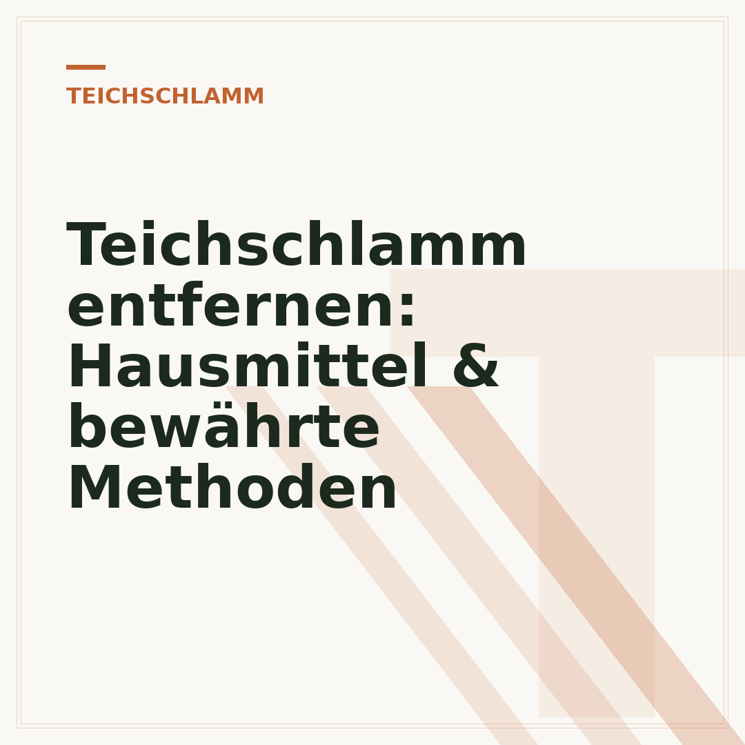 Teichschlamm entfernen: Hausmittel & bewährte Methoden