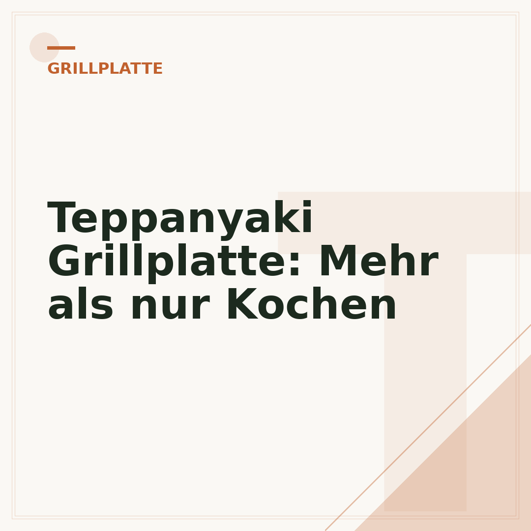 Teppanyaki Grillplatte: Mehr als nur Kochen
