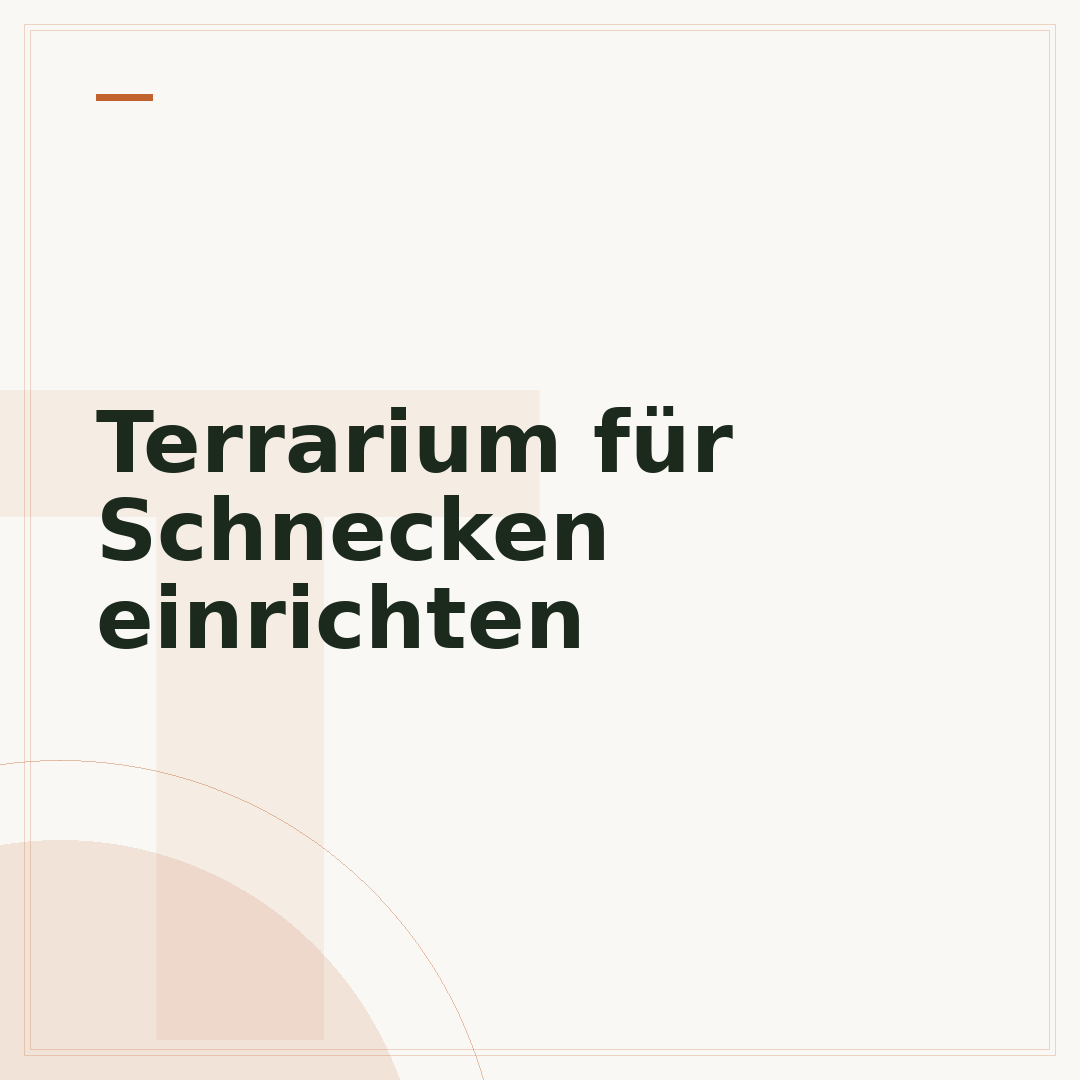 Terrarium für Schnecken einrichten
