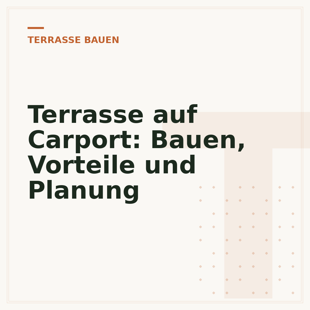 Terrasse auf Carport: Bauen, Vorteile und Planung