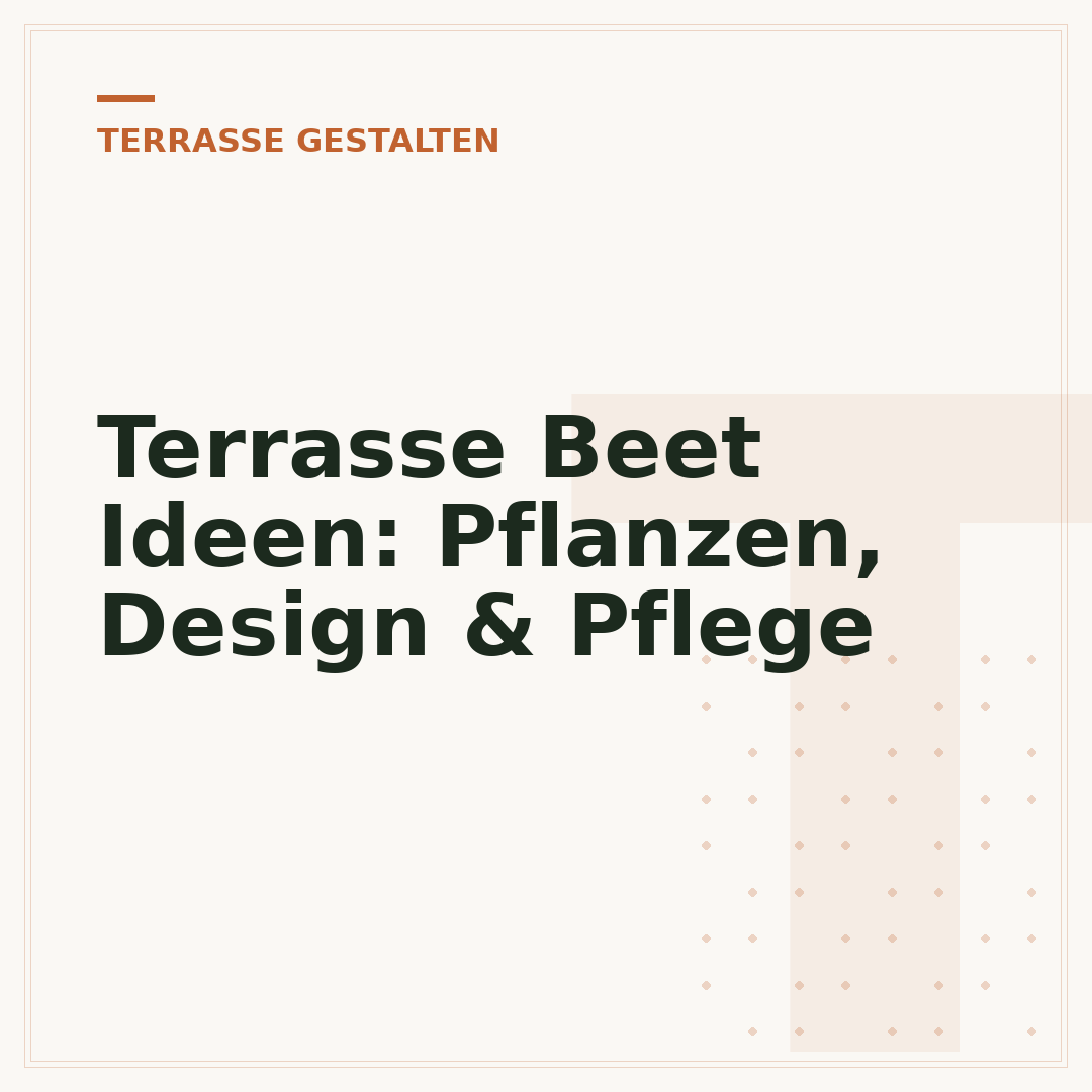 Terrasse Beet Ideen: Pflanzen, Design & Pflege