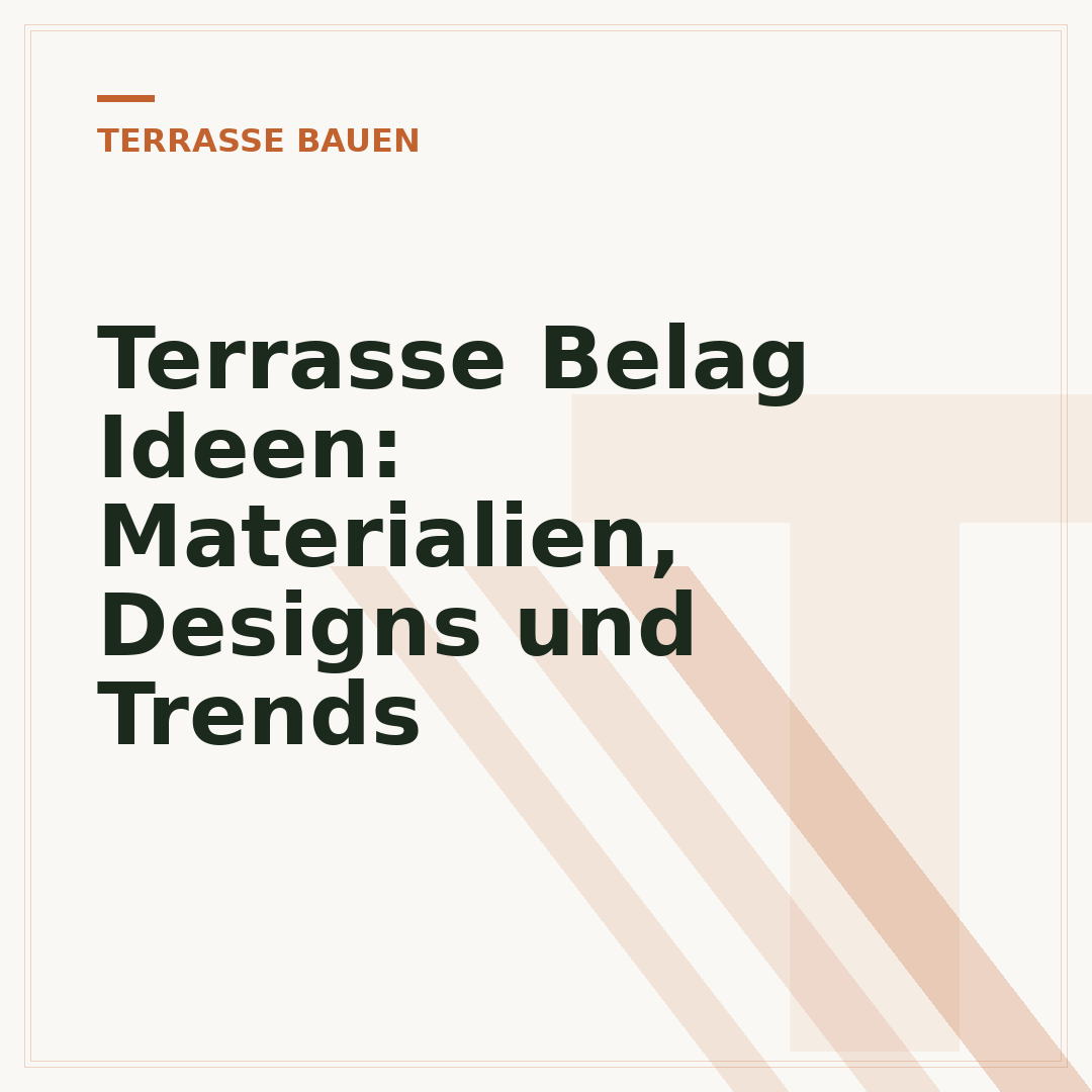 Terrasse Belag Ideen: Materialien, Designs und Trends