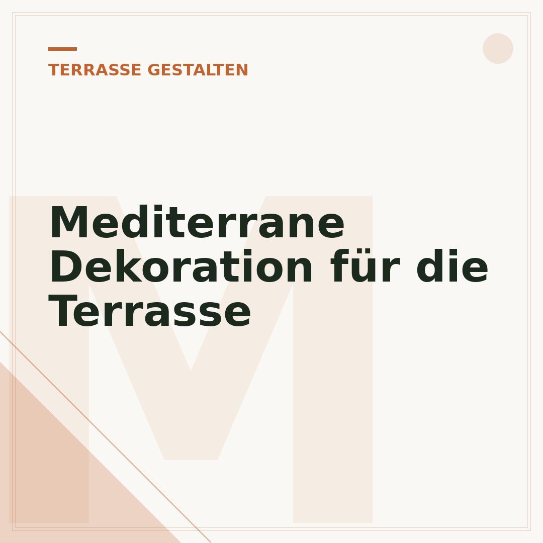 Mediterrane Dekoration für die Terrasse