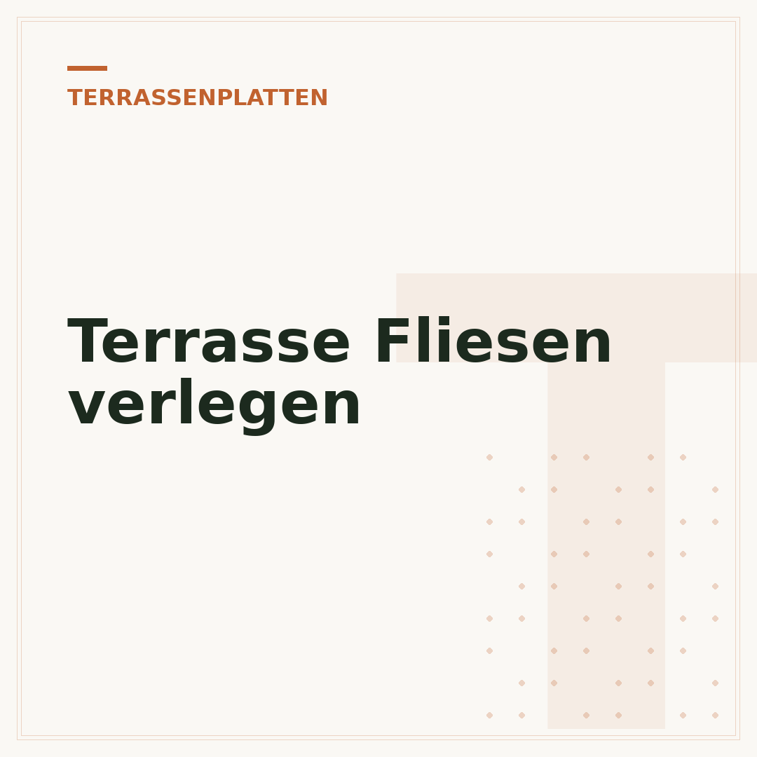 Terrasse Fliesen verlegen