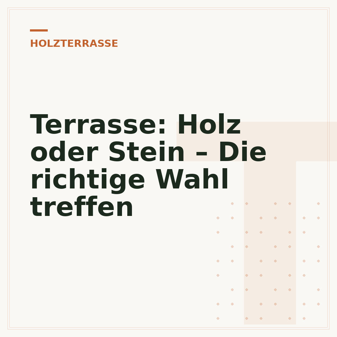 Terrasse: Holz oder Stein – Die richtige Wahl treffen