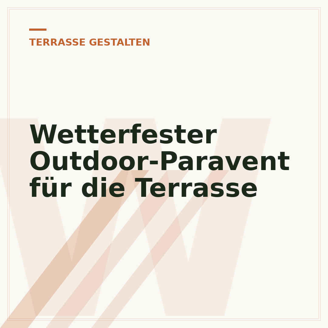Wetterfester Outdoor-Paravent für die Terrasse