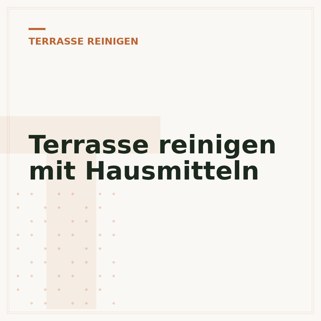 Terrasse reinigen mit Hausmitteln