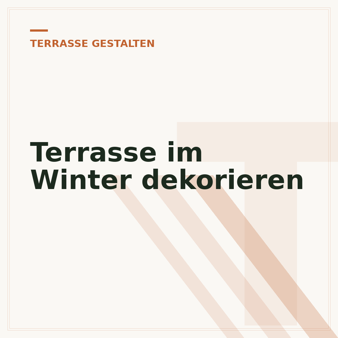 Terrasse im Winter dekorieren