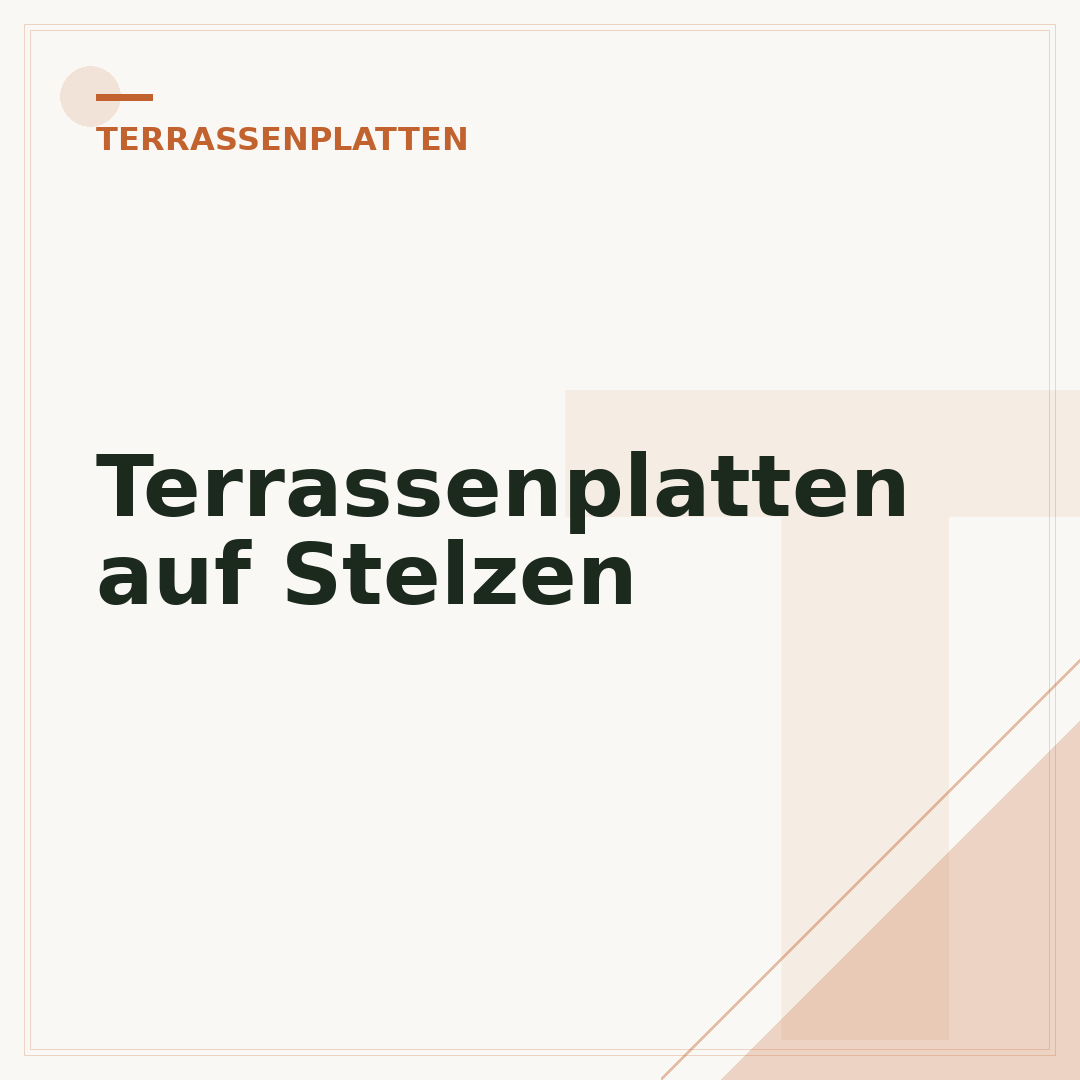 Terrassenplatten auf Stelzen