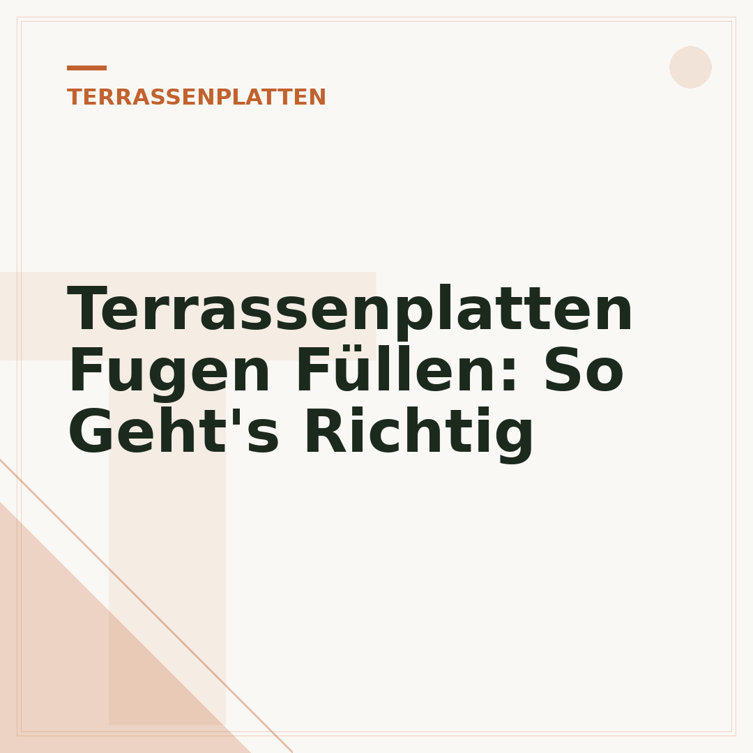Terrassenplatten Fugen Füllen: So Geht's Richtig