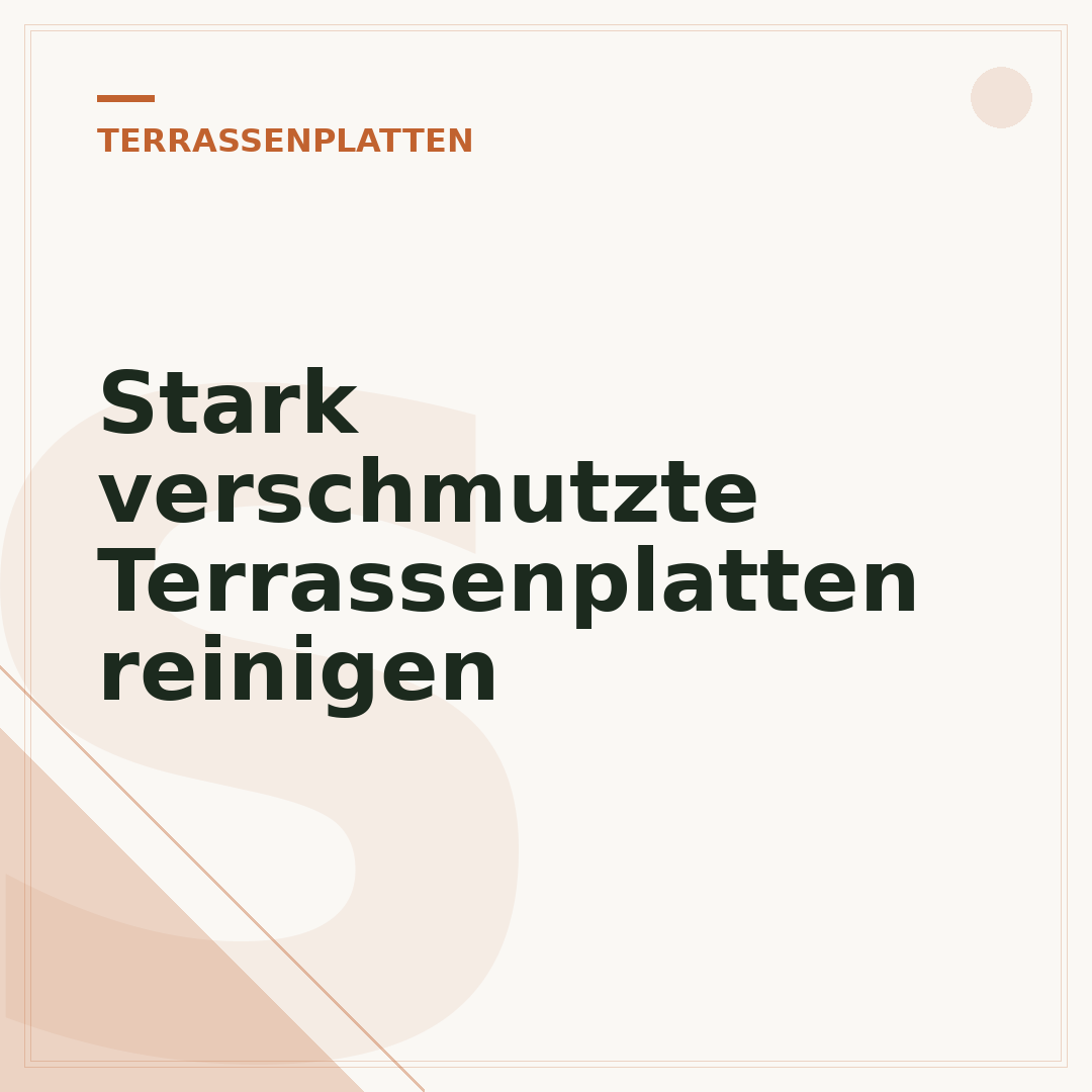 Stark verschmutzte Terrassenplatten reinigen