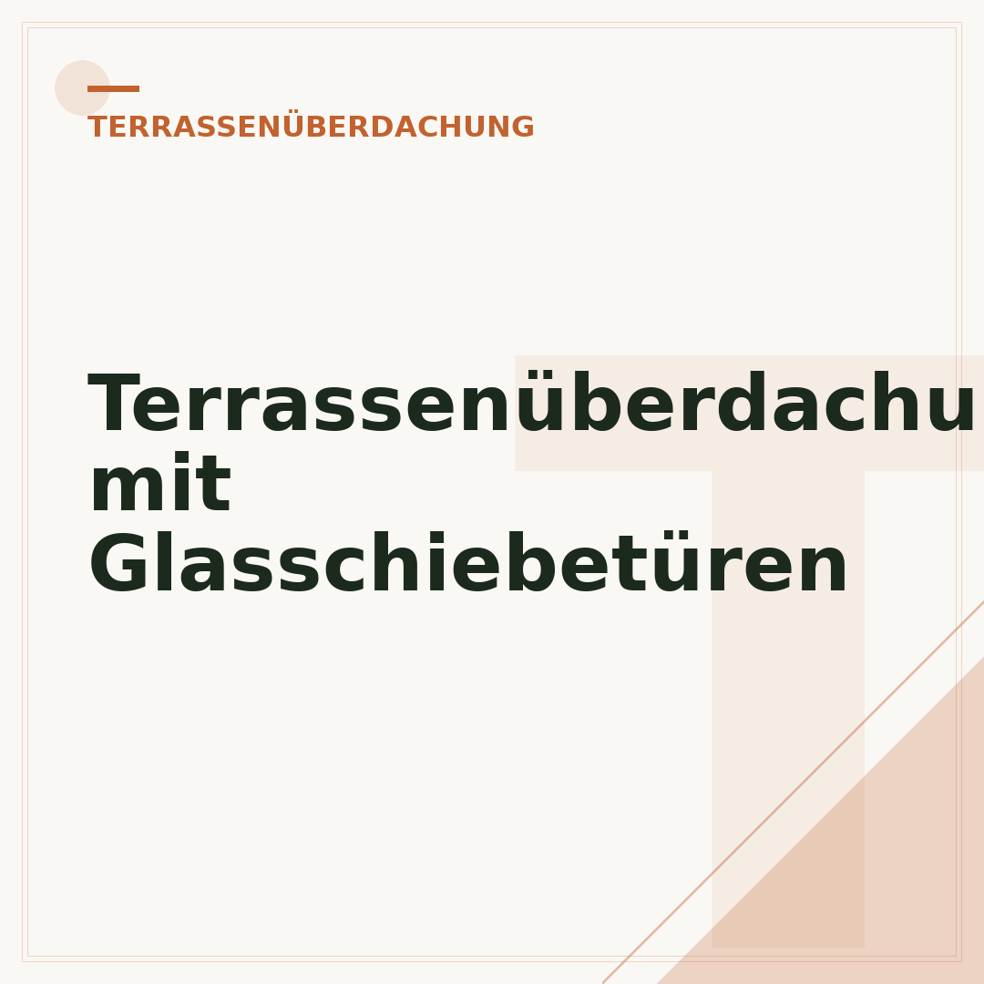 Terrassenüberdachung mit Glasschiebetüren