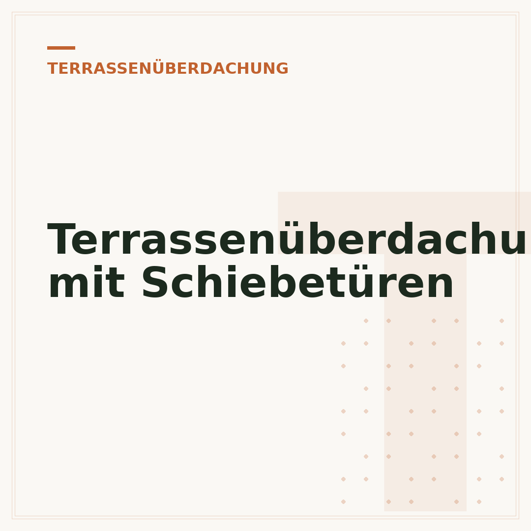 Terrassenüberdachung mit Schiebetüren