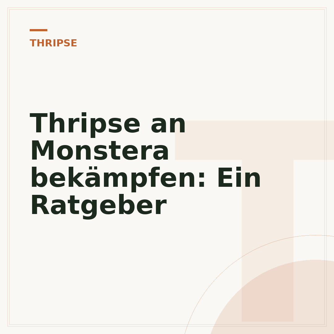 Thripse an Monstera bekämpfen: Ein Ratgeber