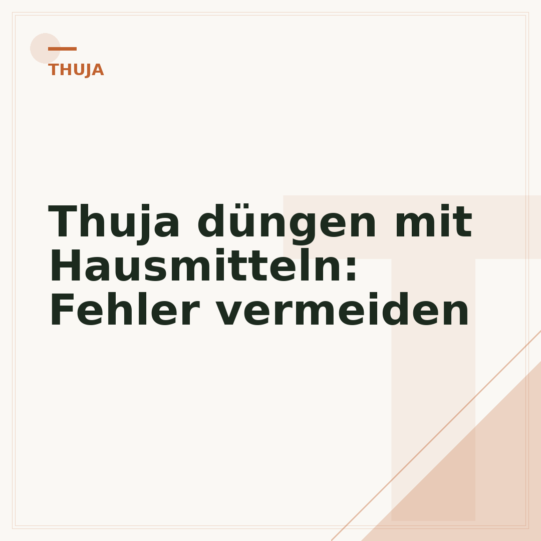 Thuja düngen mit Hausmitteln: Fehler vermeiden