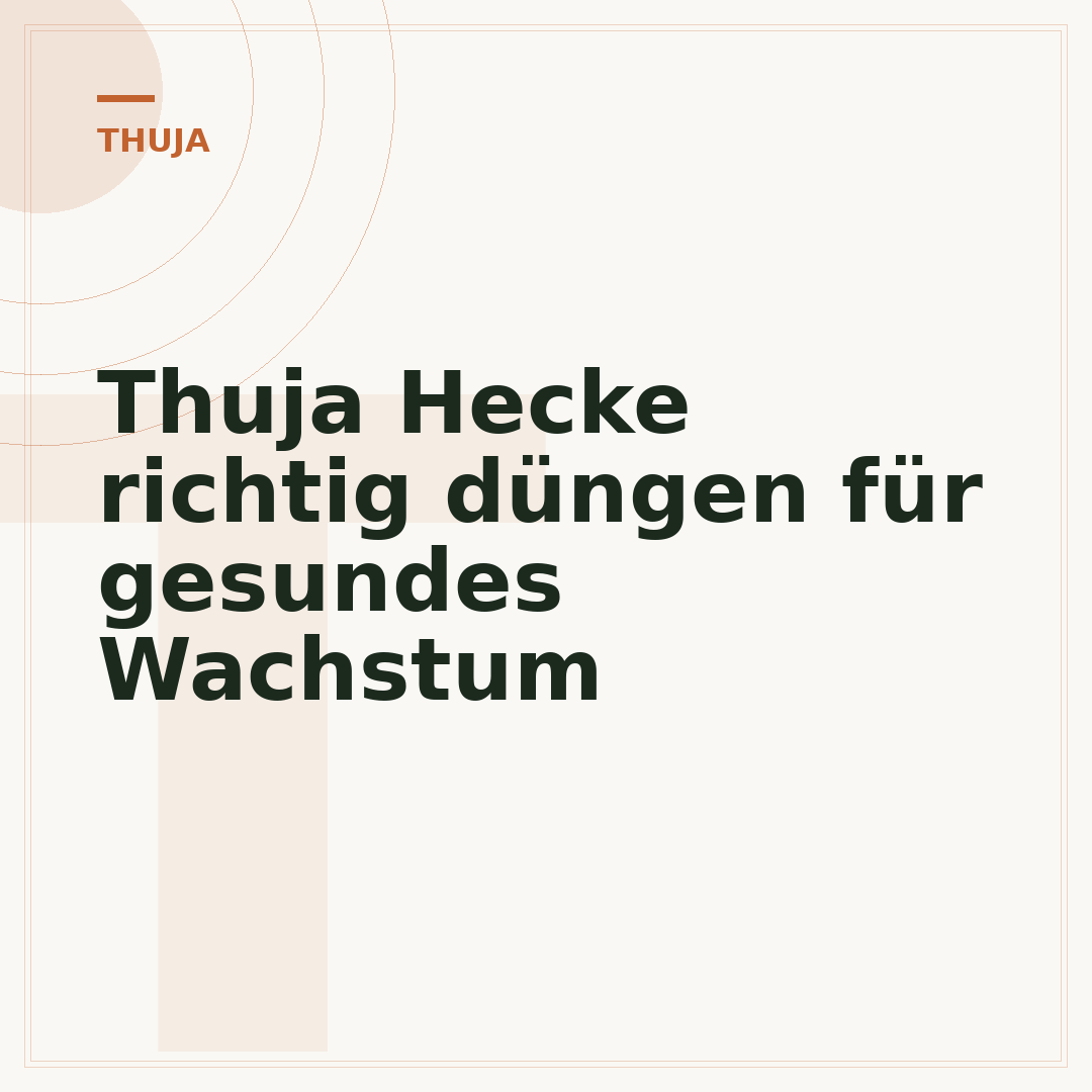 Thuja Hecke richtig düngen für gesundes Wachstum