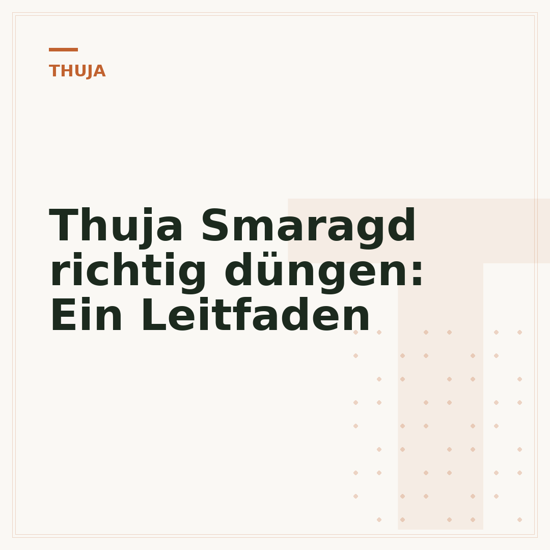 Thuja Smaragd richtig düngen: Ein Leitfaden