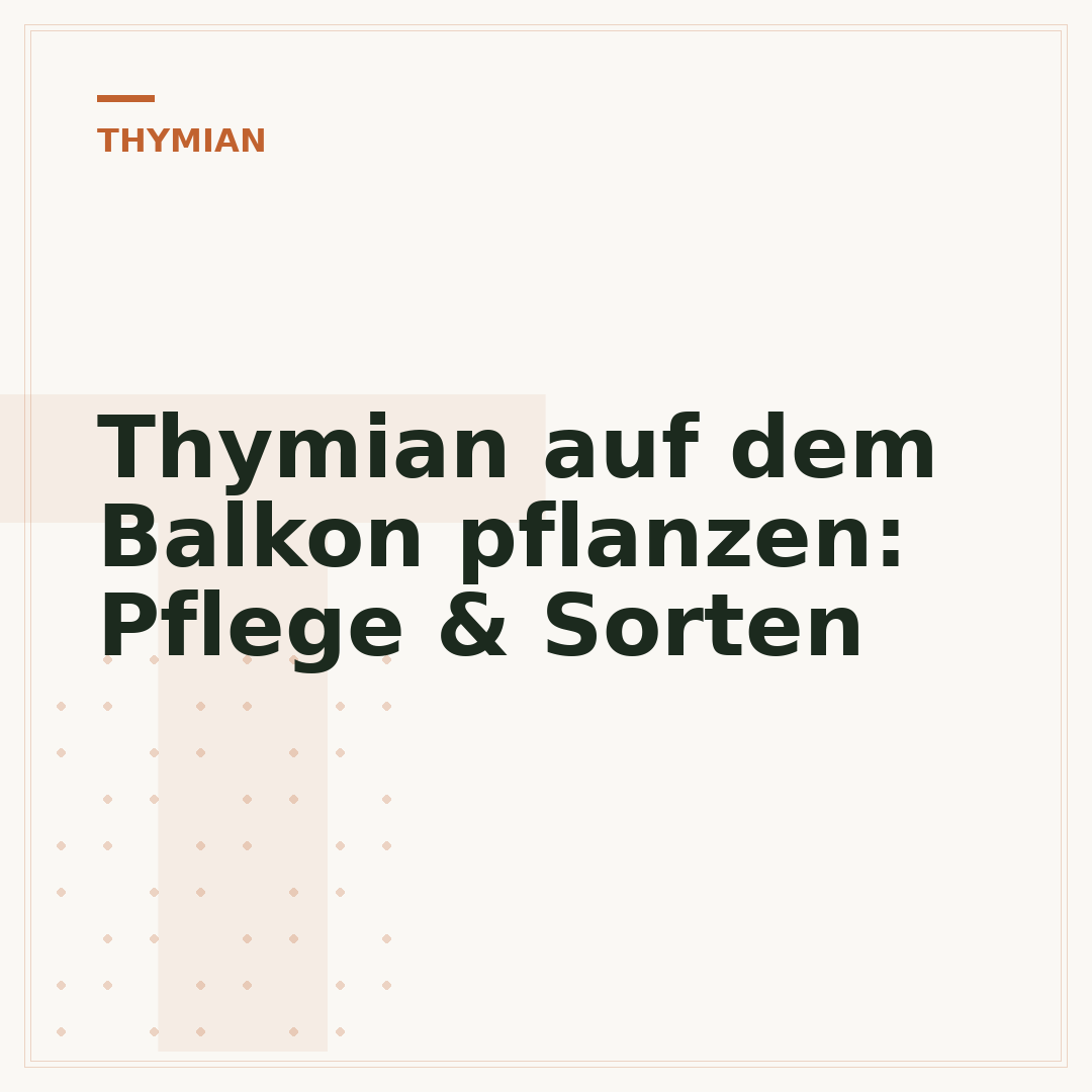 Thymian auf dem Balkon pflanzen: Pflege & Sorten