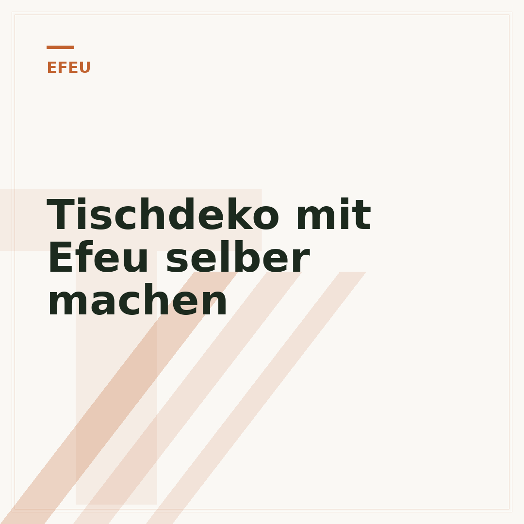 Tischdeko mit Efeu selber machen
