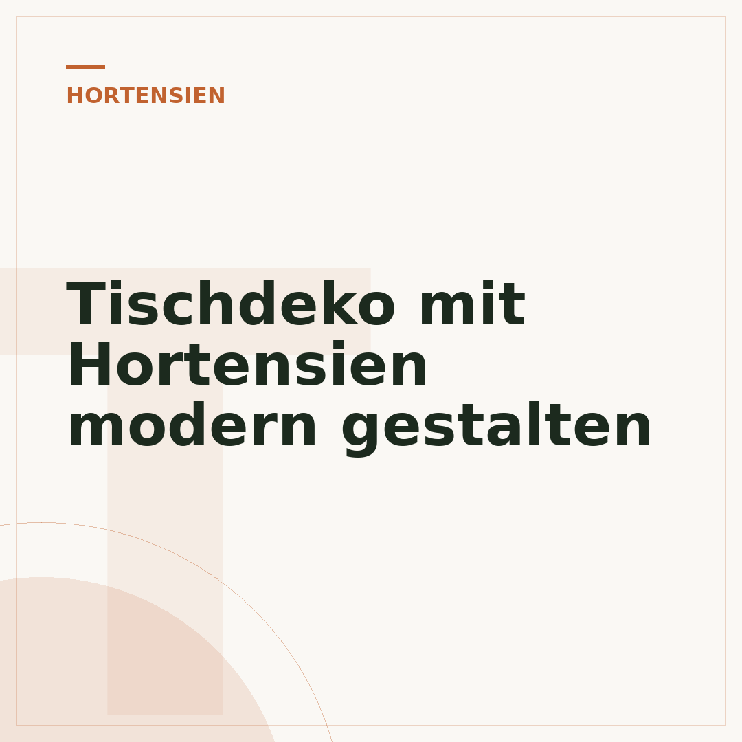 Tischdeko mit Hortensien modern gestalten