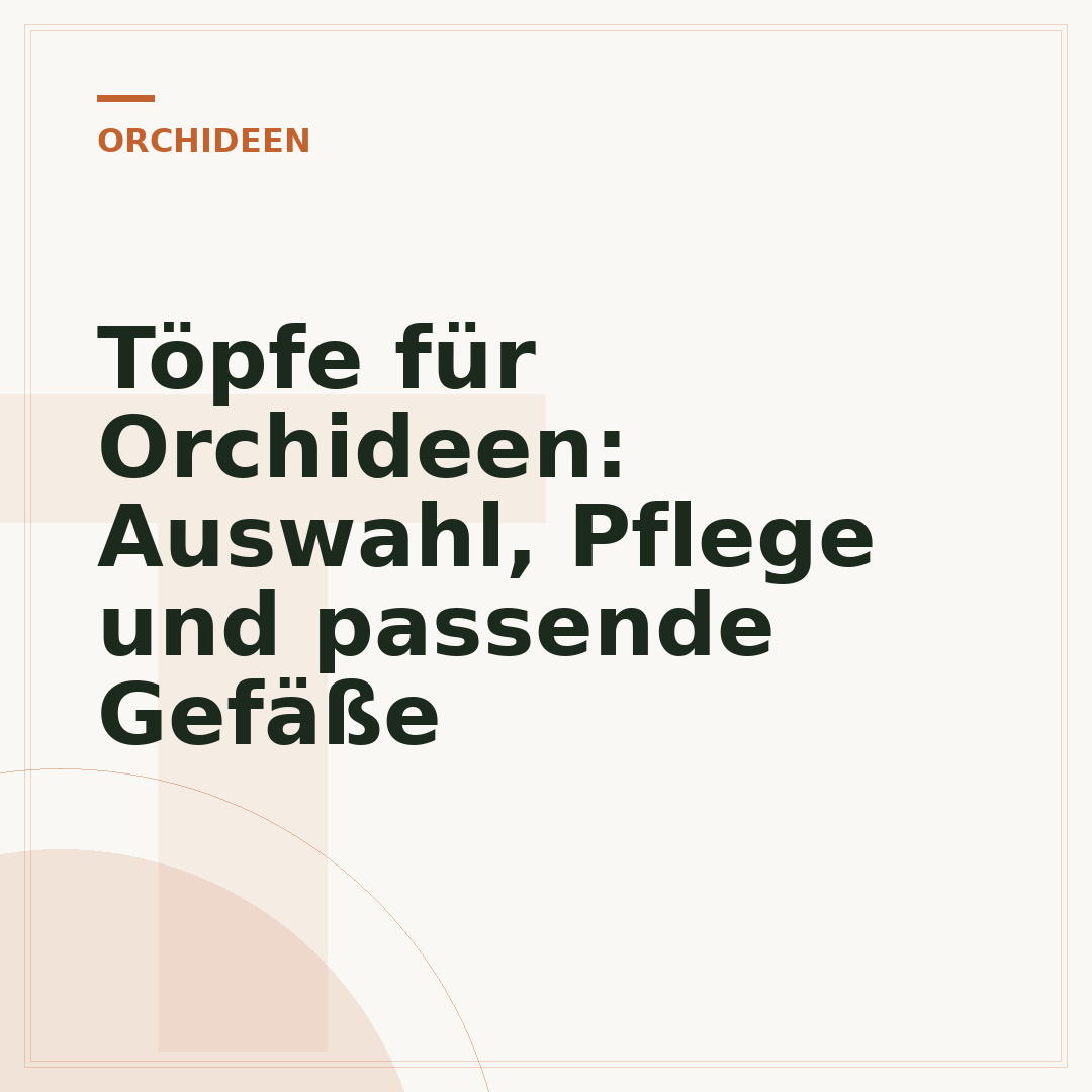 Töpfe für Orchideen: Auswahl, Pflege und passende Gefäße
