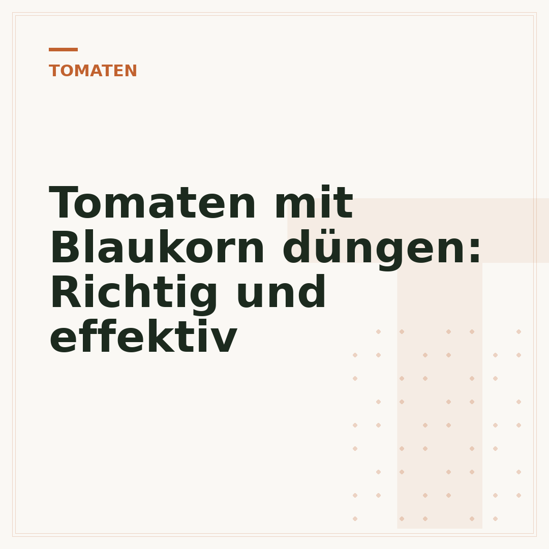 Tomaten mit Blaukorn düngen: Richtig und effektiv