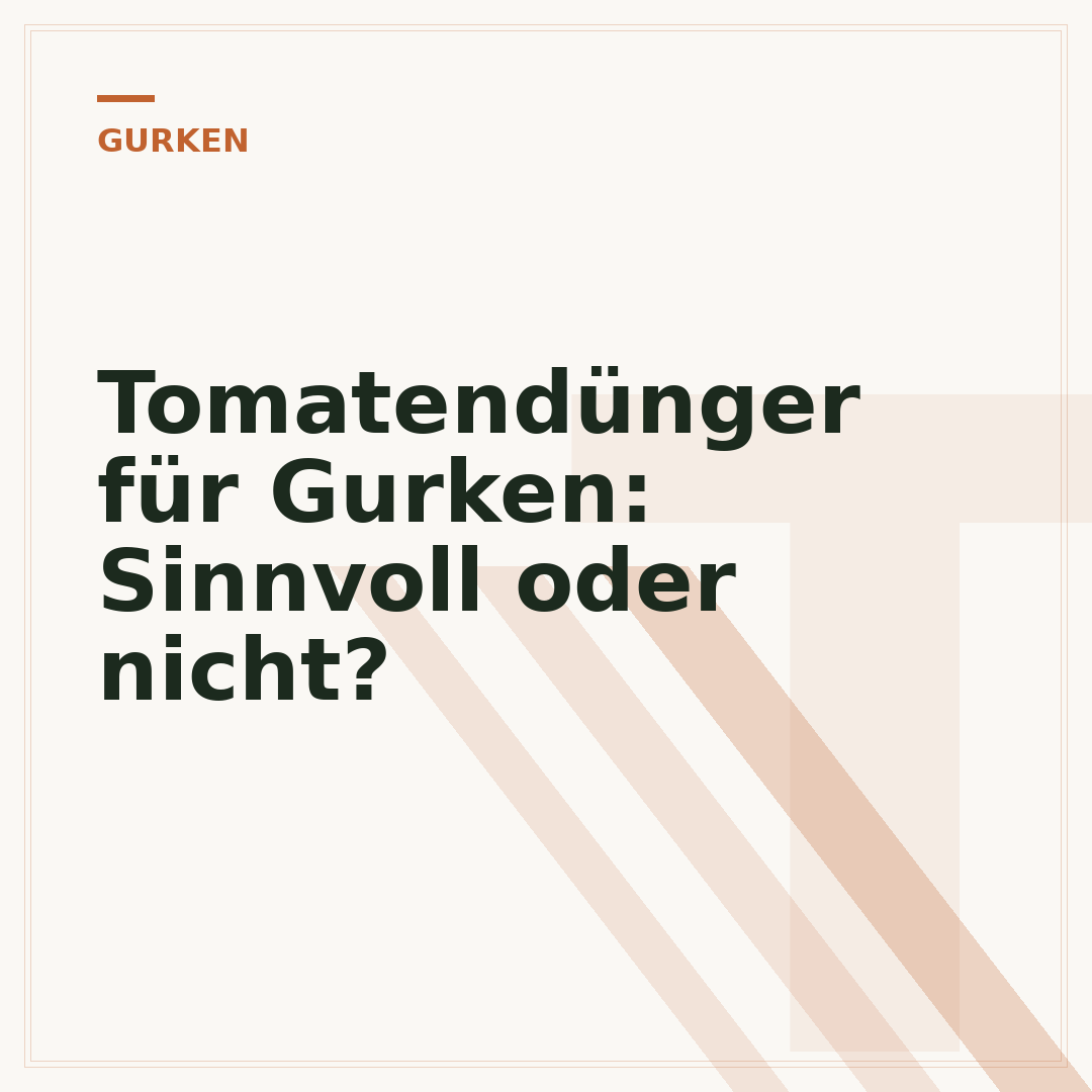 Tomatendünger für Gurken: Sinnvoll oder nicht?