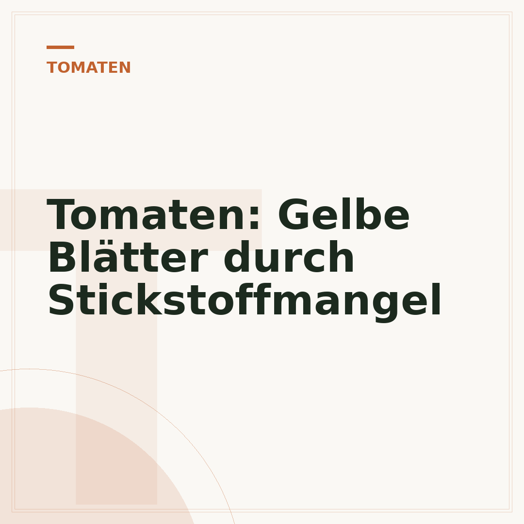 Tomaten: Gelbe Blätter durch Stickstoffmangel