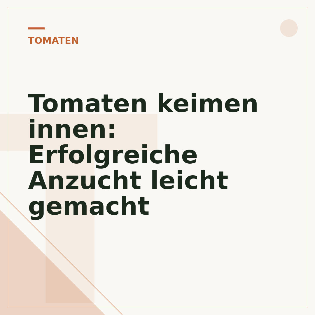 Tomaten keimen innen: Erfolgreiche Anzucht leicht gemacht