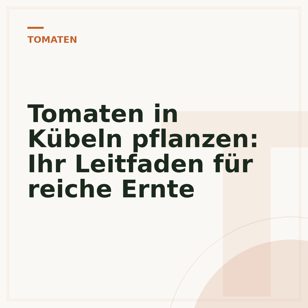 Tomaten in Kübeln pflanzen: Ihr Leitfaden für reiche Ernte