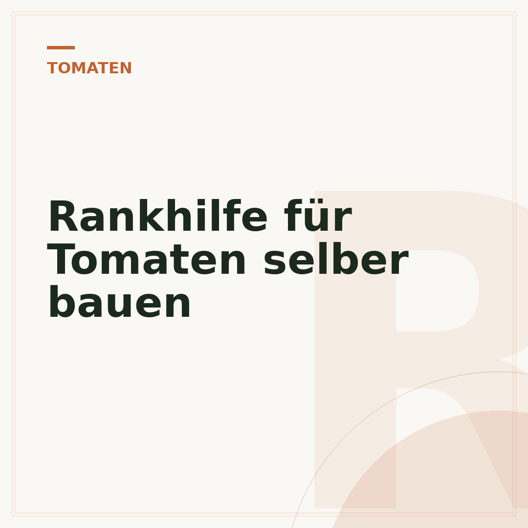 Rankhilfe für Tomaten selber bauen