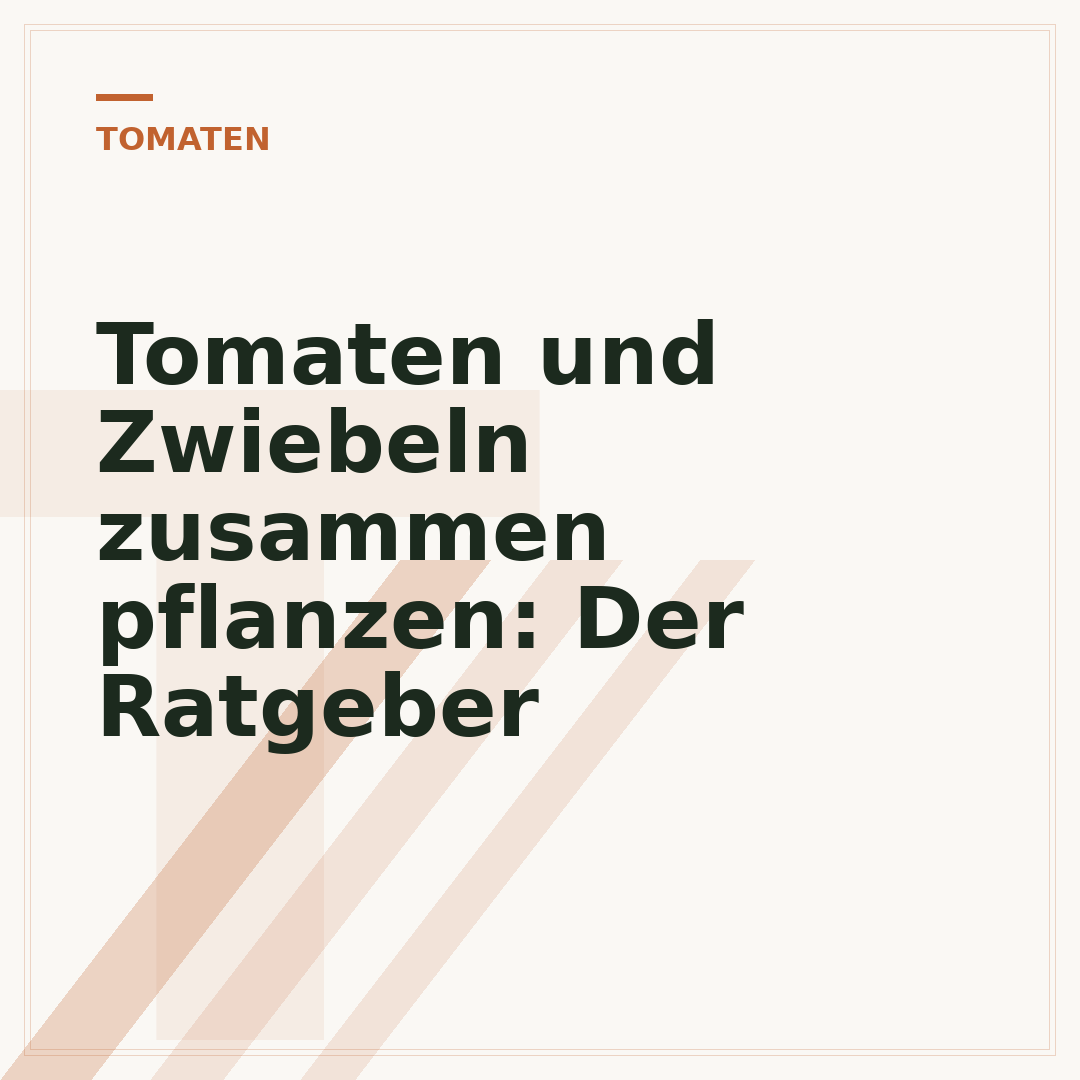 Tomaten und Zwiebeln zusammen pflanzen: Der Ratgeber