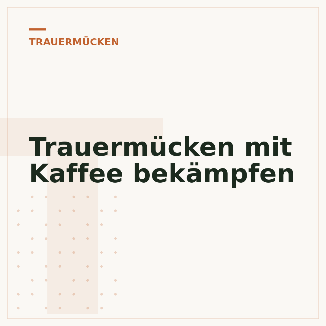 Trauermücken mit Kaffee bekämpfen