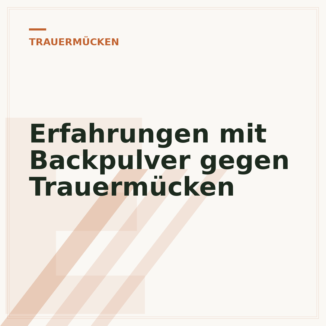 Erfahrungen mit Backpulver gegen Trauermücken