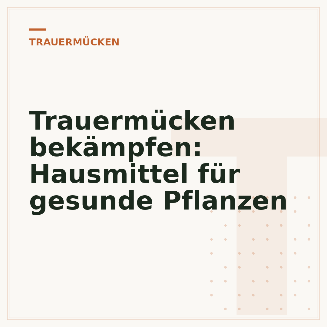Trauermücken bekämpfen: Hausmittel für gesunde Pflanzen