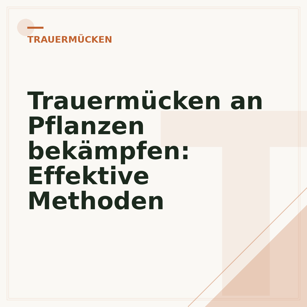 Trauermücken an Pflanzen bekämpfen: Effektive Methoden