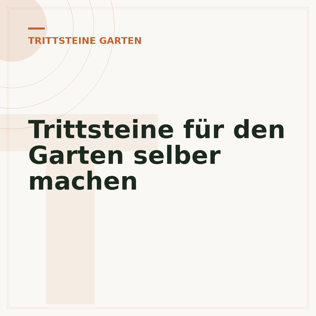 Trittsteine für den Garten selber machen