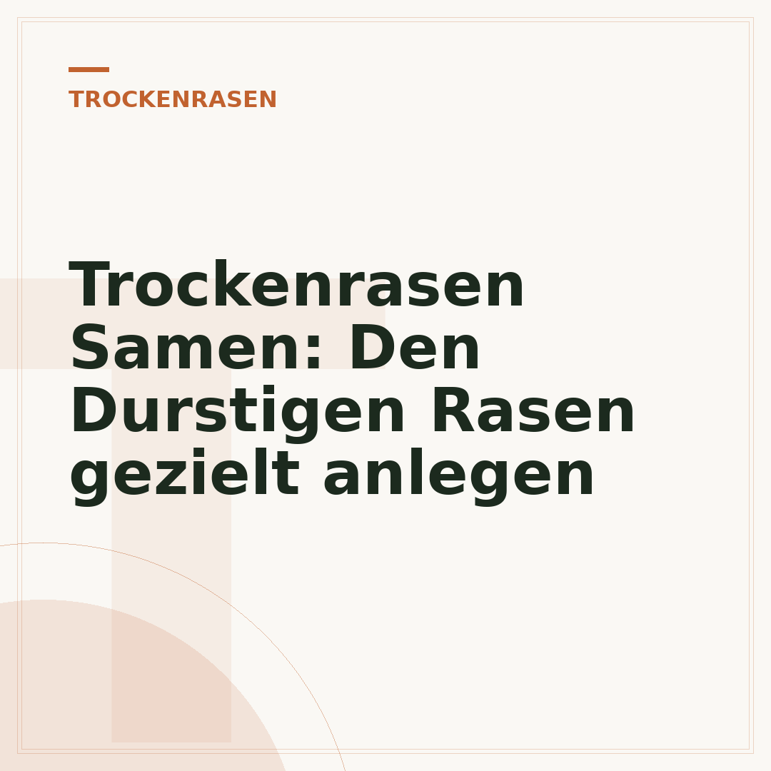 Trockenrasen Samen: Den Durstigen Rasen gezielt anlegen