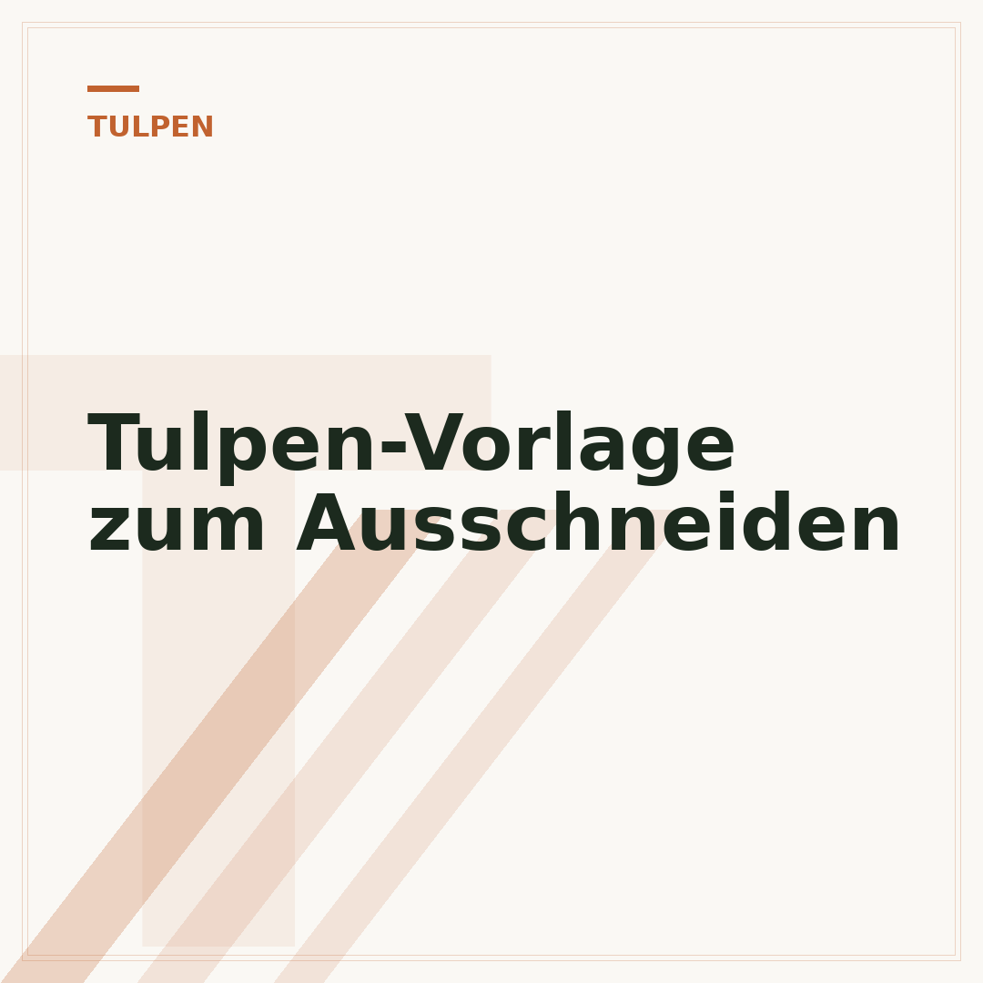 Tulpen-Vorlage zum Ausschneiden