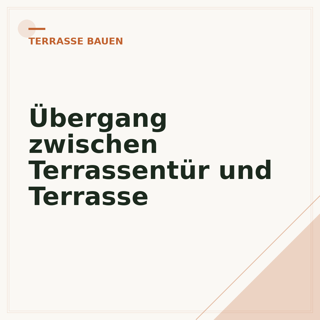 Übergang zwischen Terrassentür und Terrasse