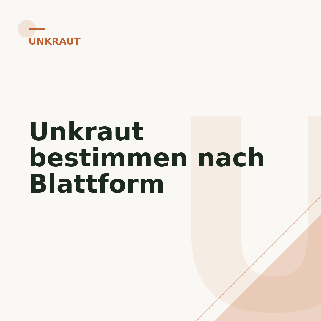 Unkraut bestimmen nach Blattform