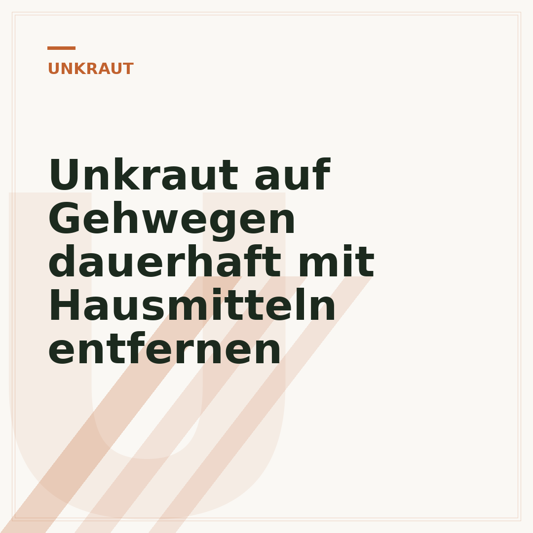 Unkraut auf Gehwegen dauerhaft mit Hausmitteln entfernen