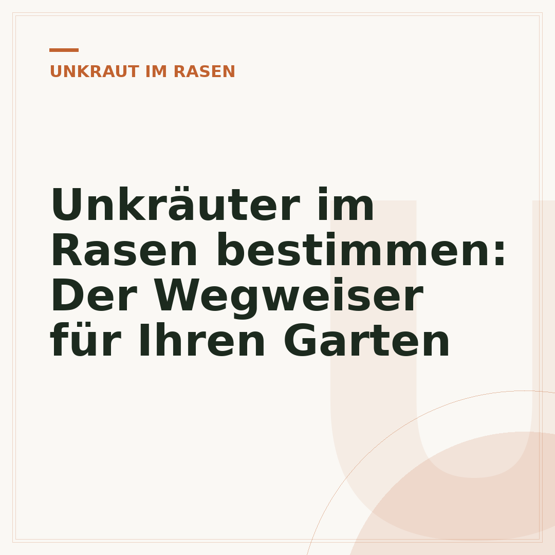 Unkräuter im Rasen bestimmen: Der Wegweiser für Ihren Garten