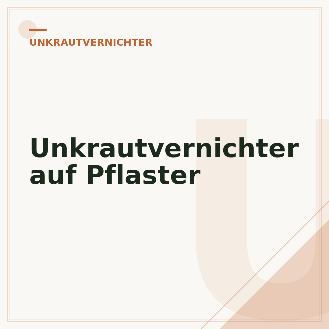 Unkrautvernichter auf Pflaster