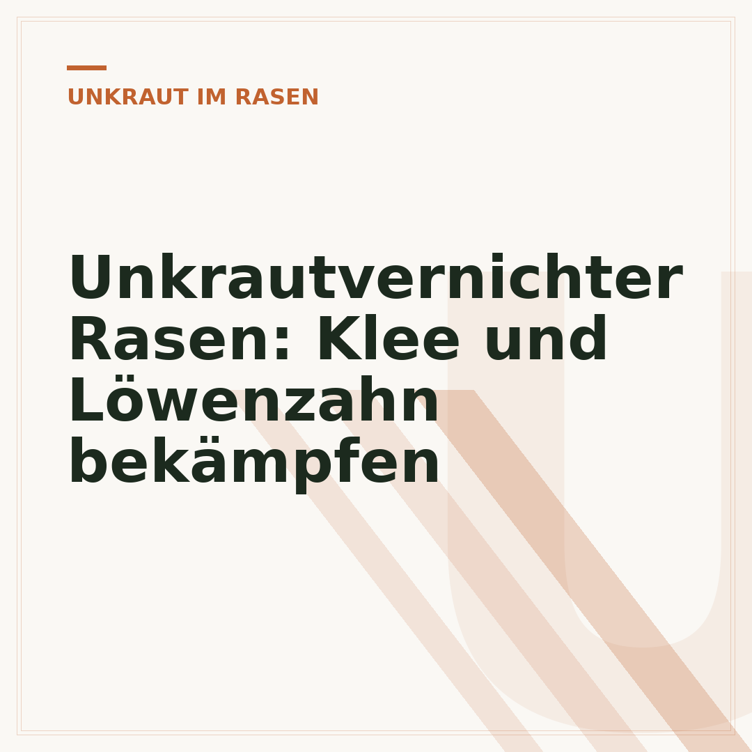 Unkrautvernichter Rasen: Klee und Löwenzahn bekämpfen