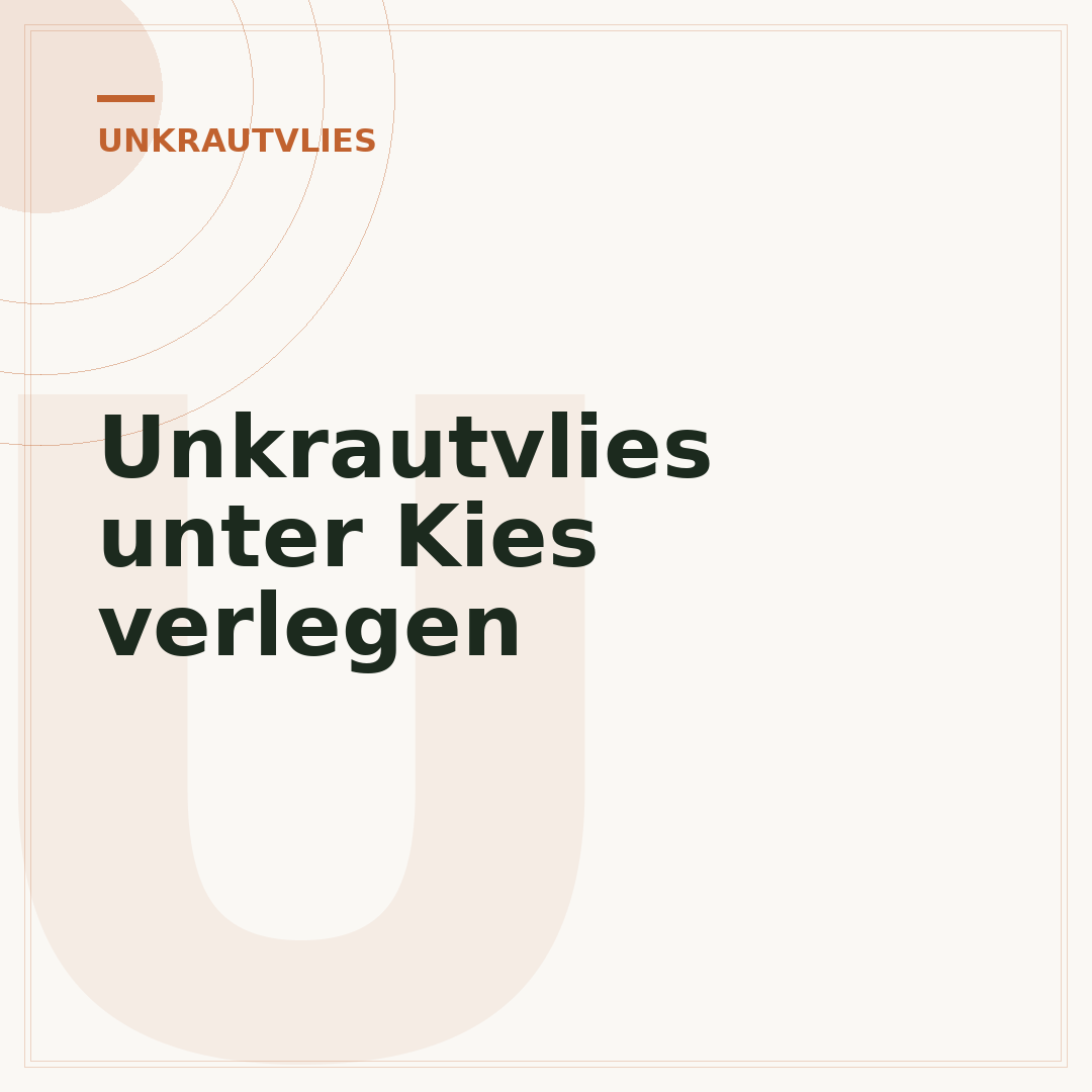 Unkrautvlies unter Kies verlegen