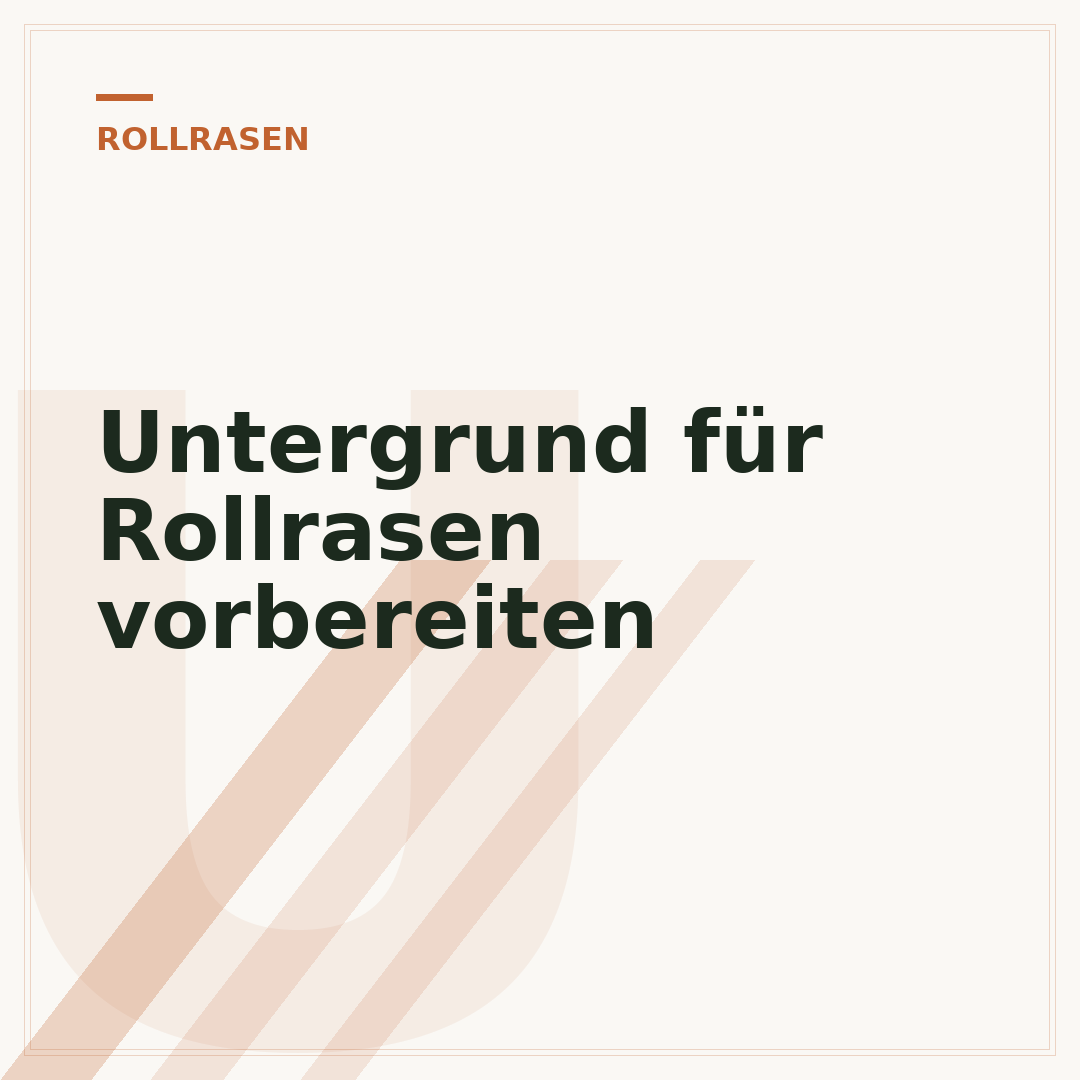 Untergrund für Rollrasen vorbereiten
