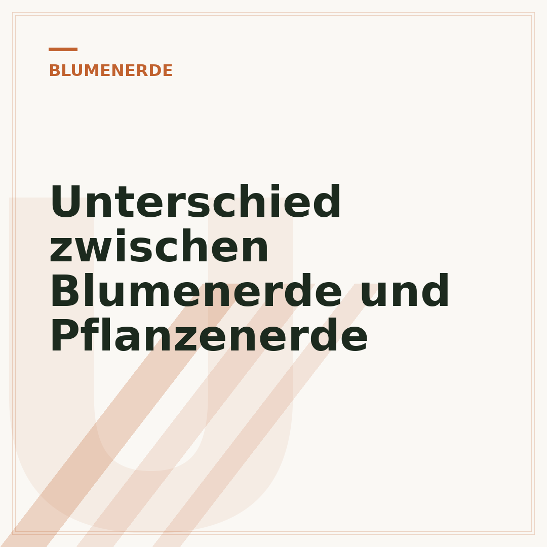 Unterschied zwischen Blumenerde und Pflanzenerde