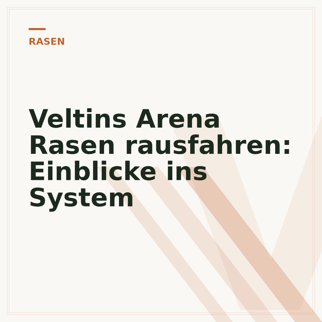 Veltins Arena Rasen rausfahren: Einblicke ins System